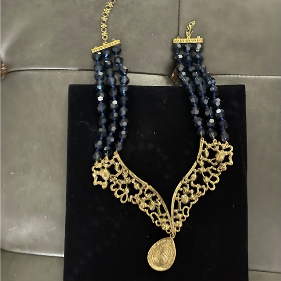 Heidi Daus Blue and Silver Multi-Strand Necklace - Picture 6 of 8